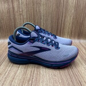 Brooks Ghost 15 Running Shoes Women's Size 9 B Purple Navy Pink 1203801B592